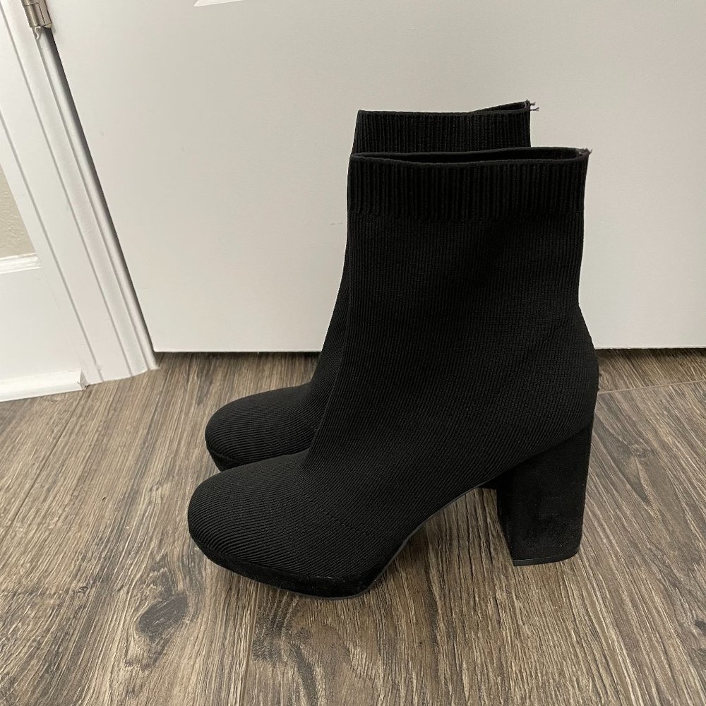 MIA Sock Block-Heel Booties Size 8.5 - Picture 4 of 5